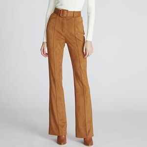 NWOT Halston Aljana Pant in Ultrasuede, Saddle Color
